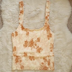 Free People Floral Tank